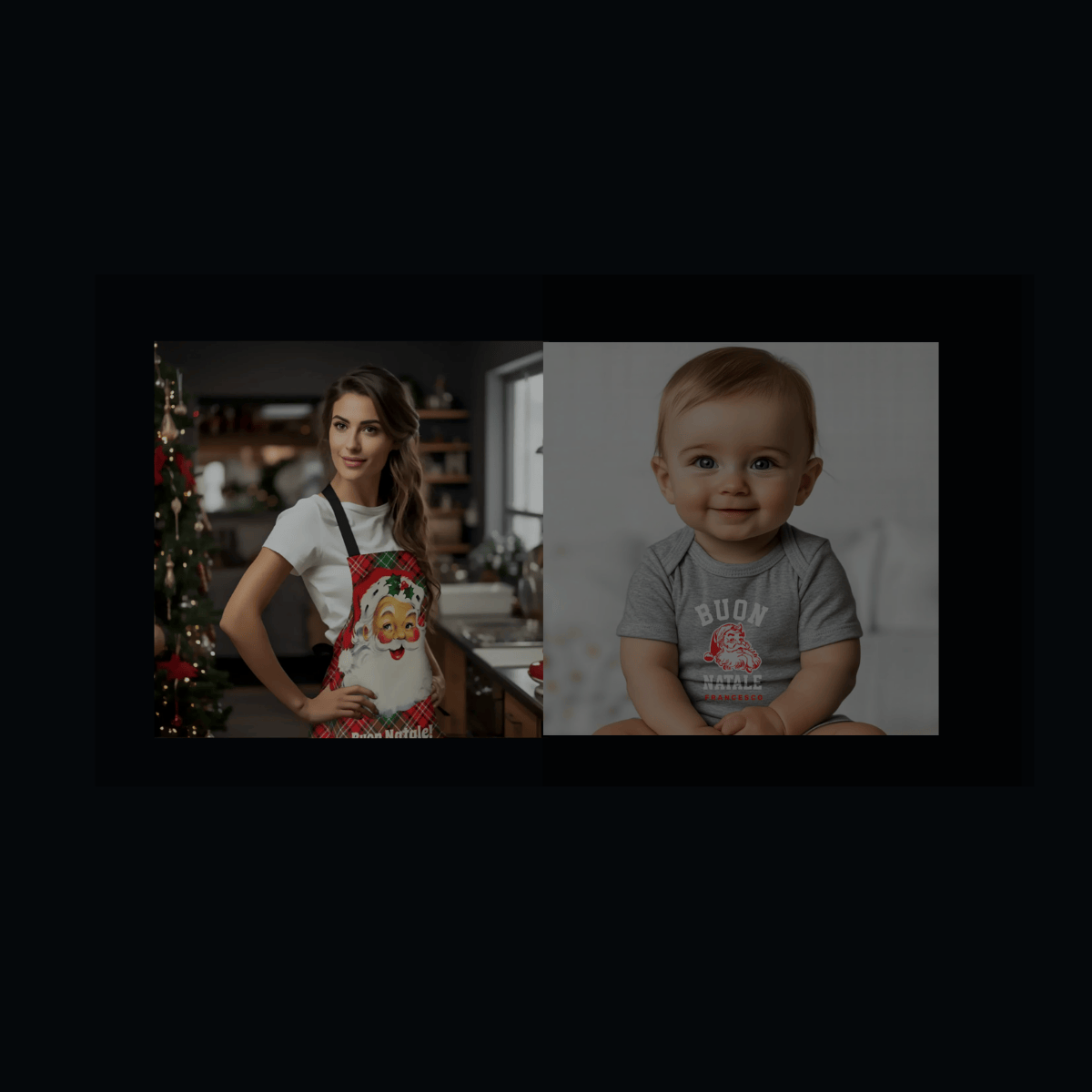 Italiaanse Familienaam Buon Natale Vlag Kerstmis Ronde Sticker Italiaanse Familienaam Buon Natale Vlag Kerstmis Ronde Sticker