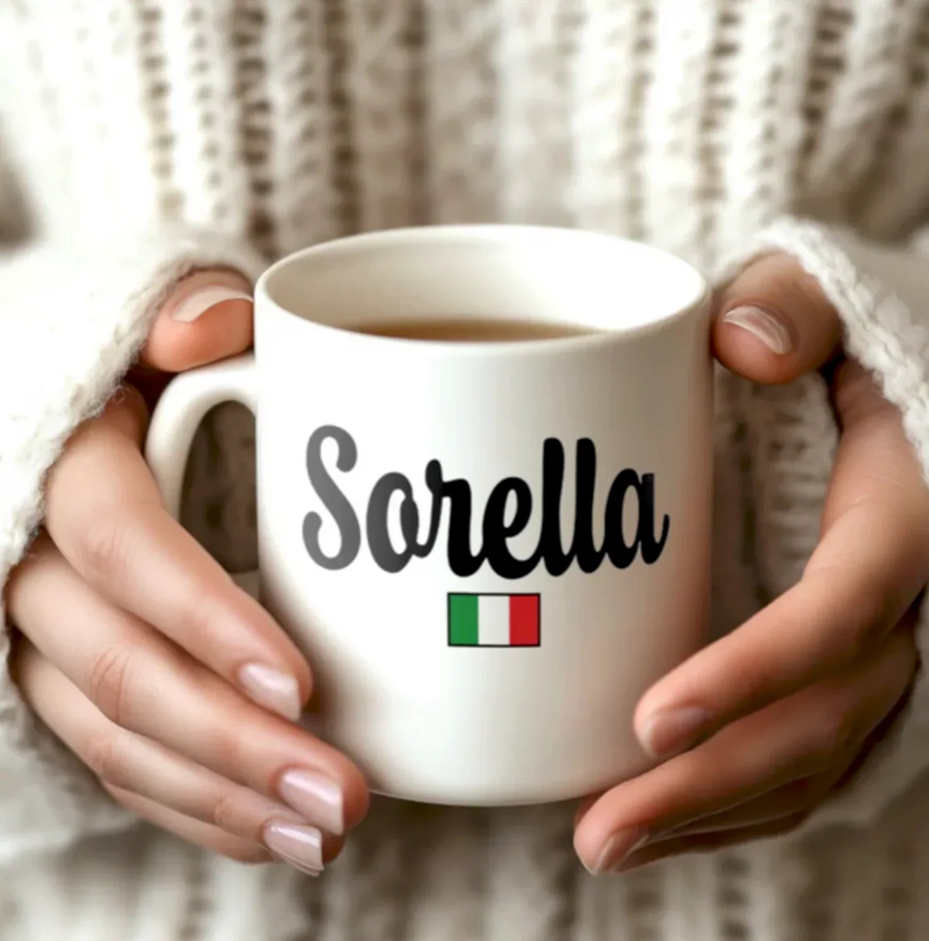 Sorella Italian Flag Mug gift for Sister