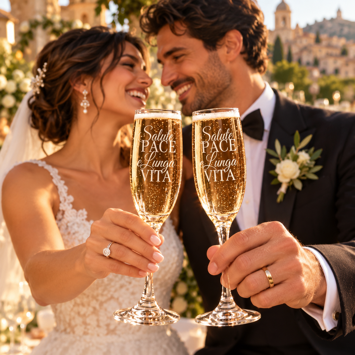 Italian Wedding Proverb | Etched Glassware