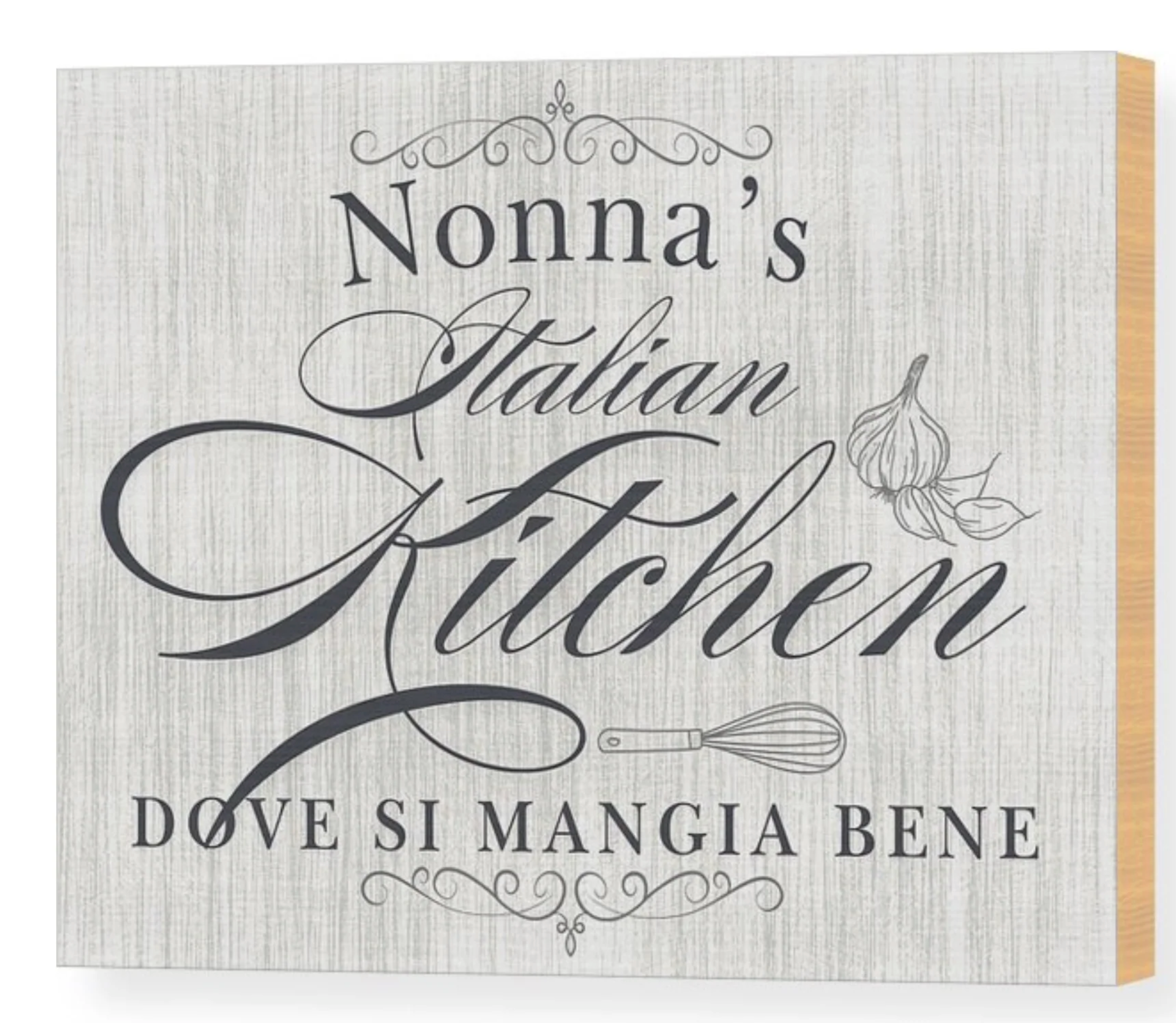 Nonna's Italian kitchen typography wall art heritage gift for grandmother, gift for her, Mother's Day gift, kitchen decor, housewarming gift.