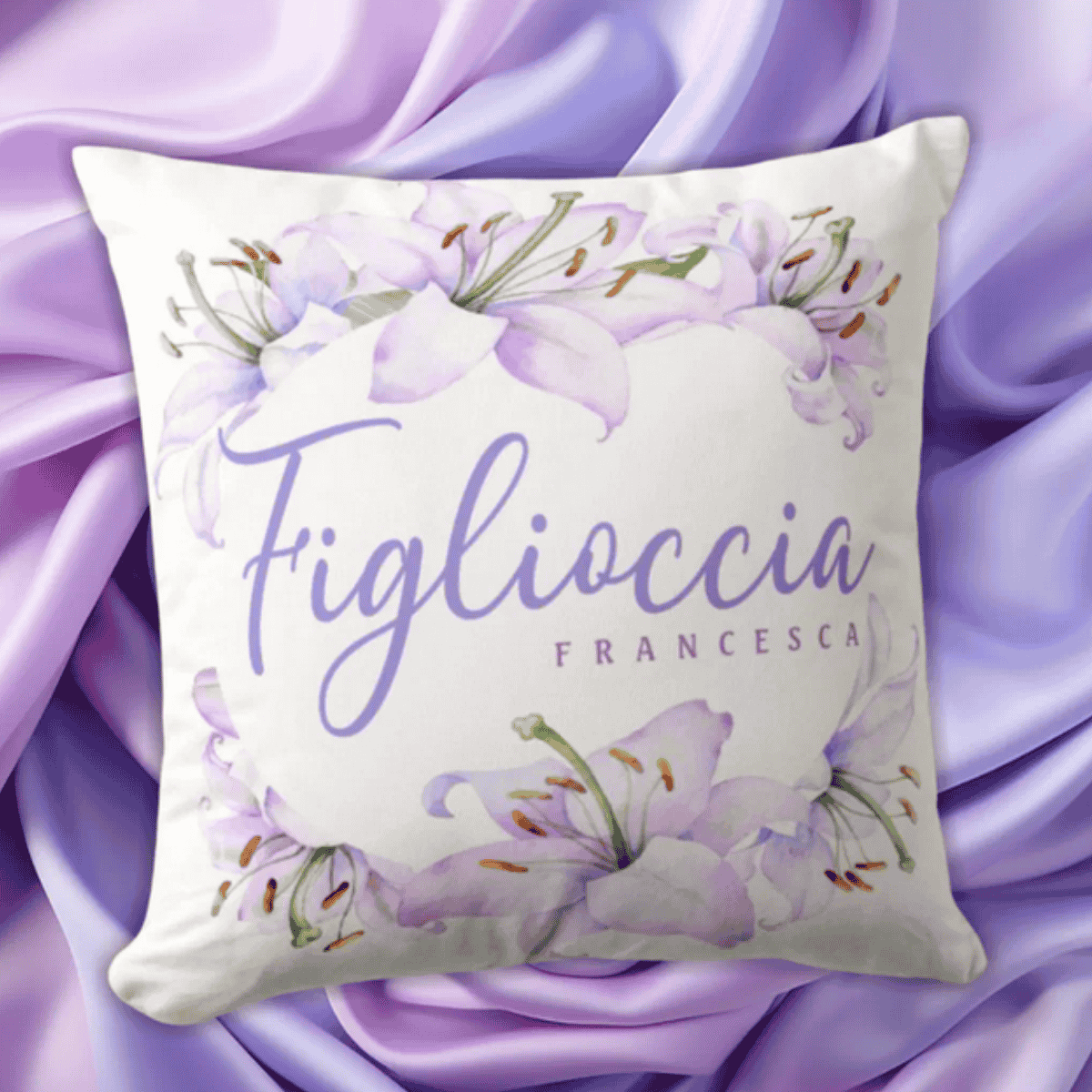 Figlioccia - Personalized Italian Goddaughter Gift Throw Pillow