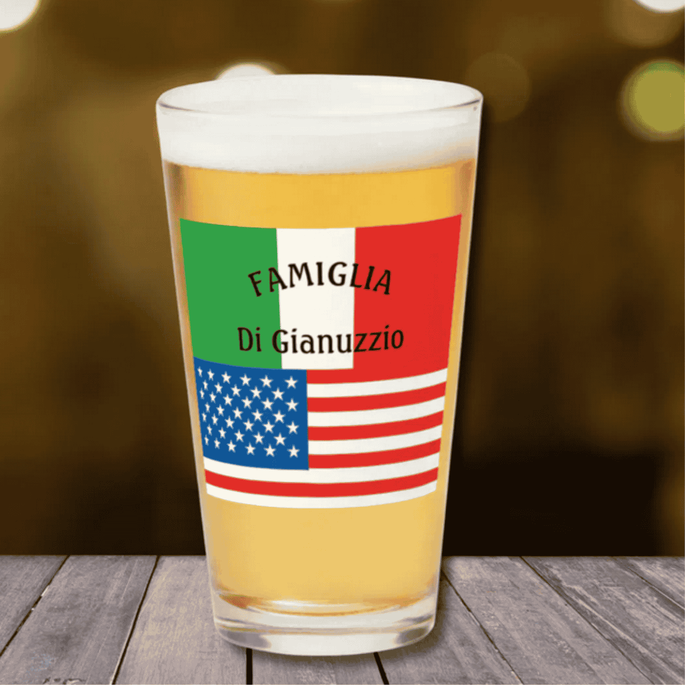 Italian-American Famiglia Beer Glass