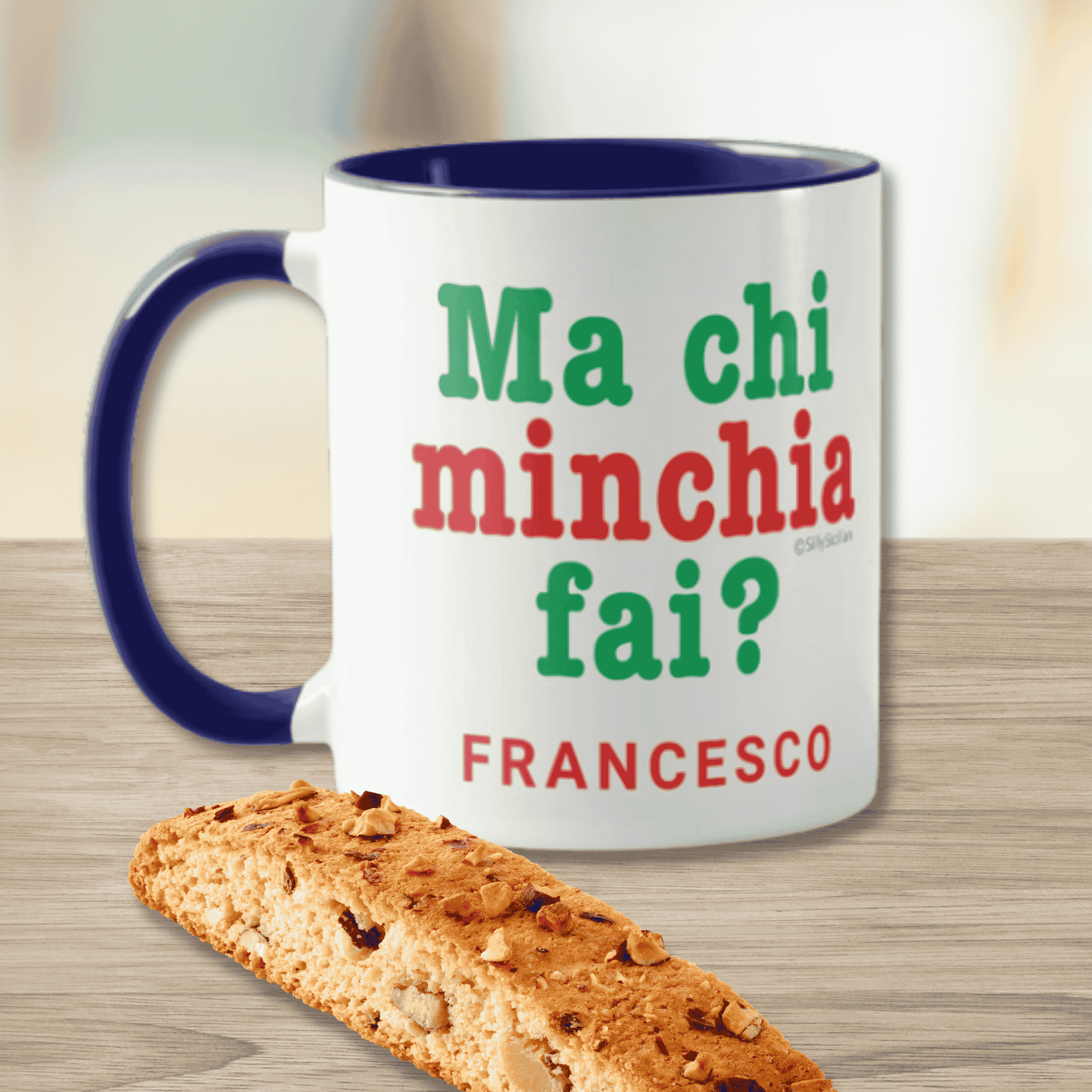 Funny Italian Sicilian saying mug "Ma chi minchia fai?"