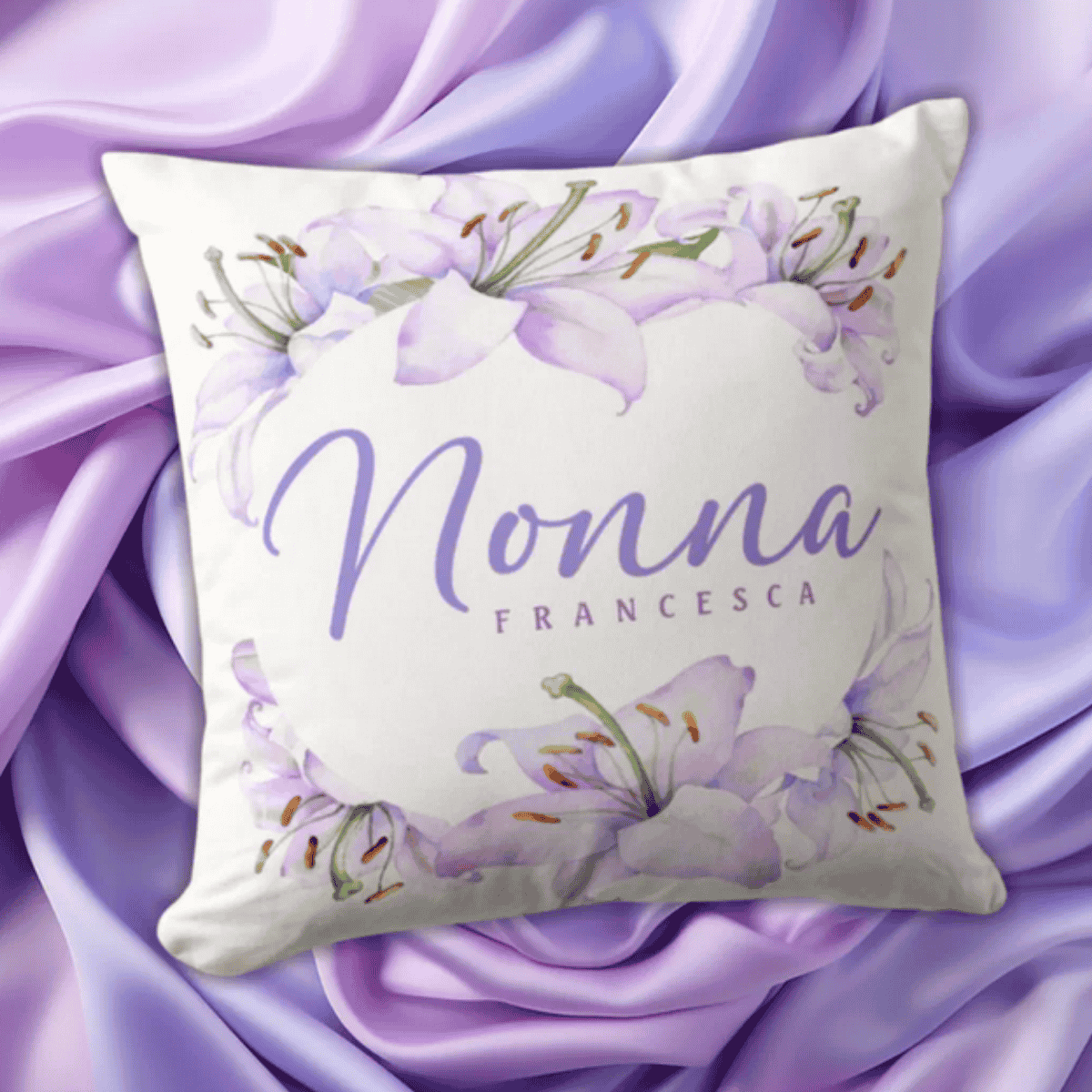Nonna Personalized Italian Gift for Grandmother Throw Pillow
