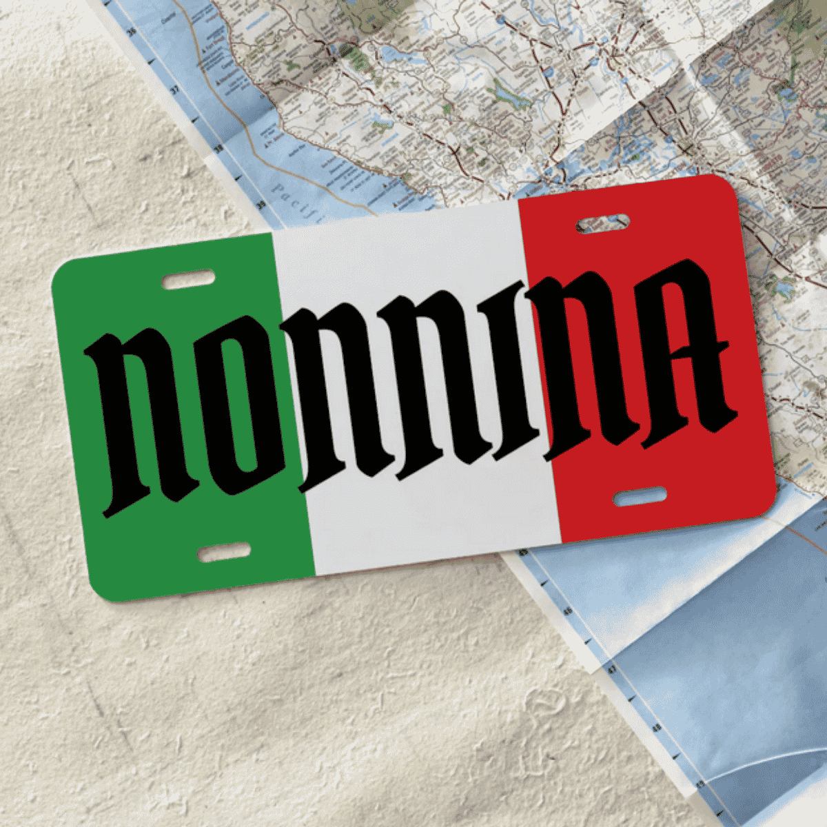 Nonnina Italian Flag License Plate