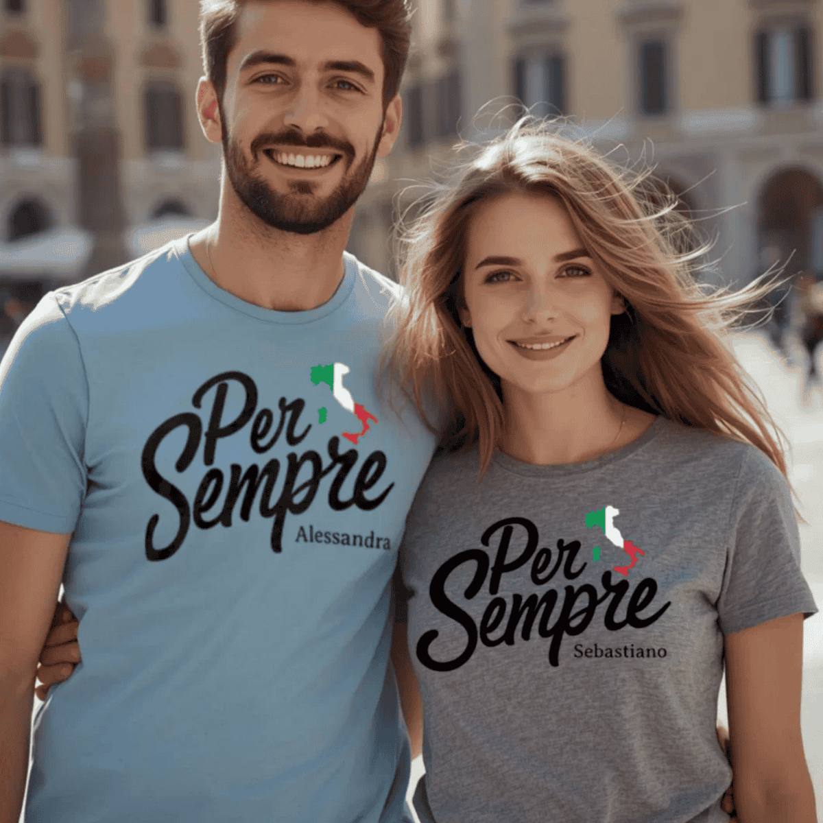 Per Sempre Couples | Personalized T Shirts