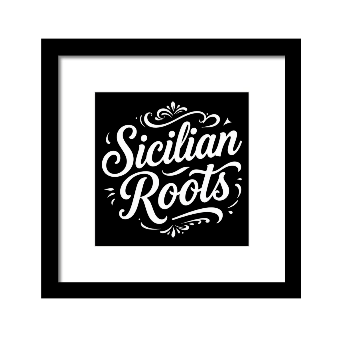Sicilian Roots Framed Art – Italian Heritage, Mediterranean Ancestry, Sicilian Pride