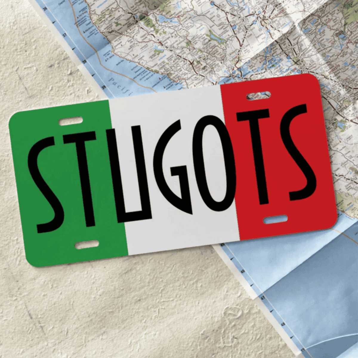 Stugots License Plate - Funny Italian Humor