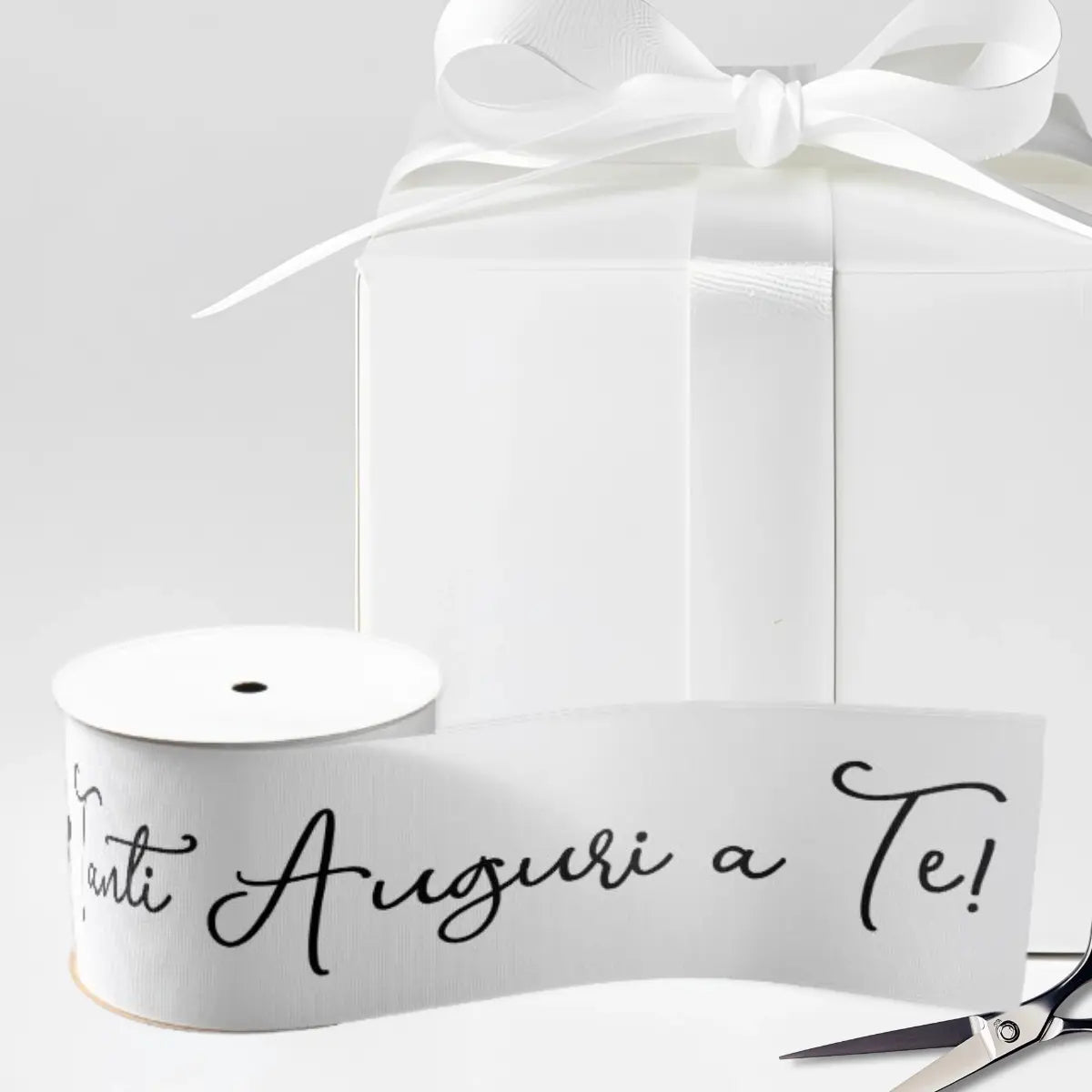 Tanti Auguri a Te (Best Wishes to You) Italian Ribbon for Birthday gift, Wedding gift, anniversary gift.