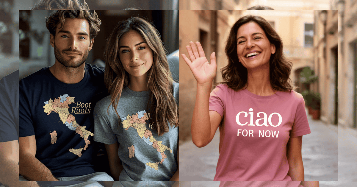 Woman wearing "Don't Even Try, I'm Sicilian" T-shirt