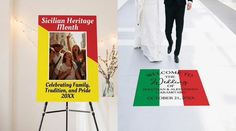 Italian & Sicilian Event Signs and Floor Decals