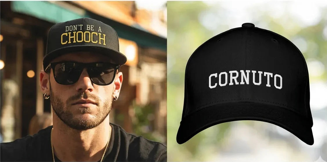 Funny Embroidered Italian & Sicilian Hats