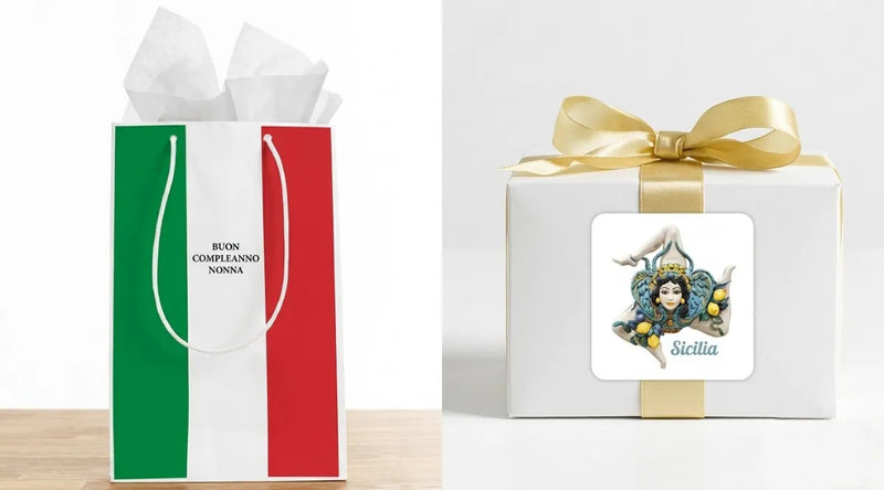Italian & Sicilian Gift Bags & Stickers | Heritage Gift Giving