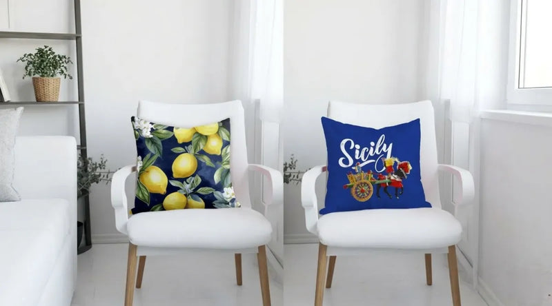 Italian & Sicilian Decorative Throw Pillows – Mediterranean Heritage Home Decor