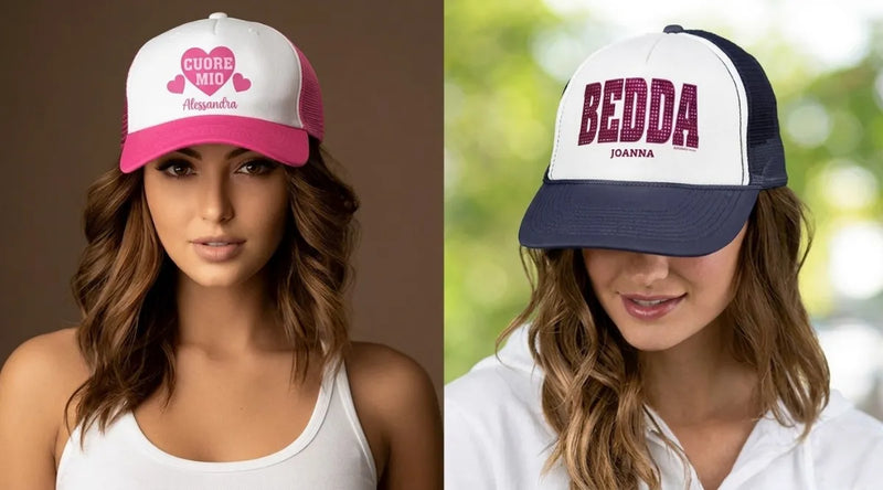 Printed Italian & Sicilian Trucker Hats | Personalized & Funny