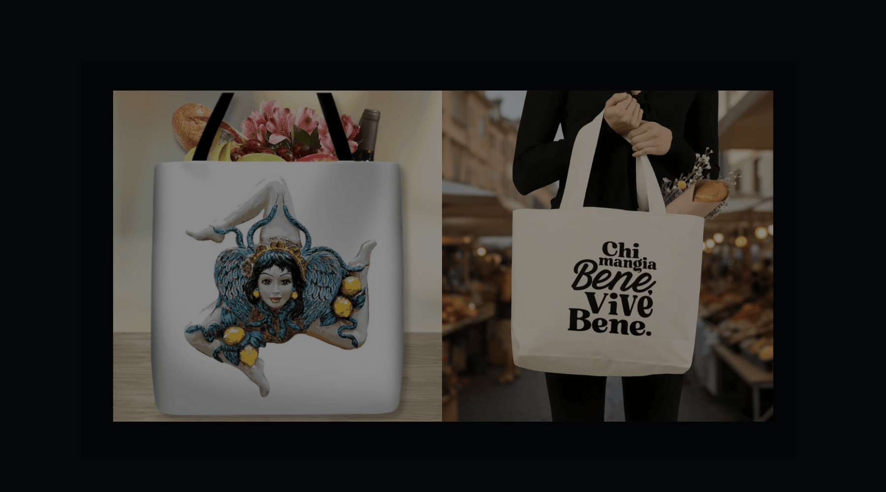 Italian & Sicilian Tote Bags Collection