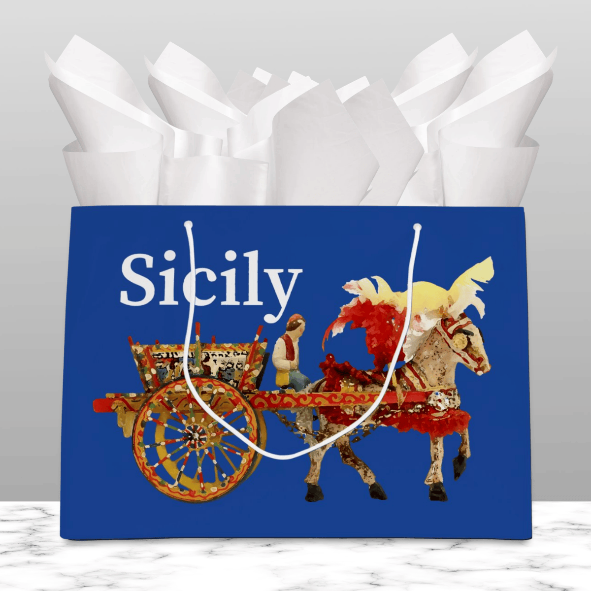 Carretto Siciliano Gift Bag – Traditional Sicilian Horse Cart Design