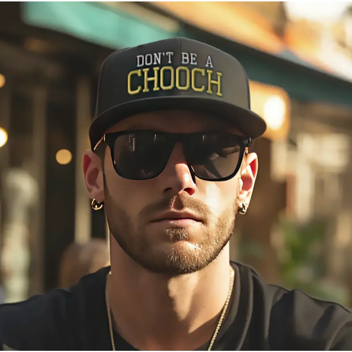 Funny Italian Embroidered Baseball Cap "Don't Be a Chooch" funny gift for him. East coast Italian hertiage humor gift.