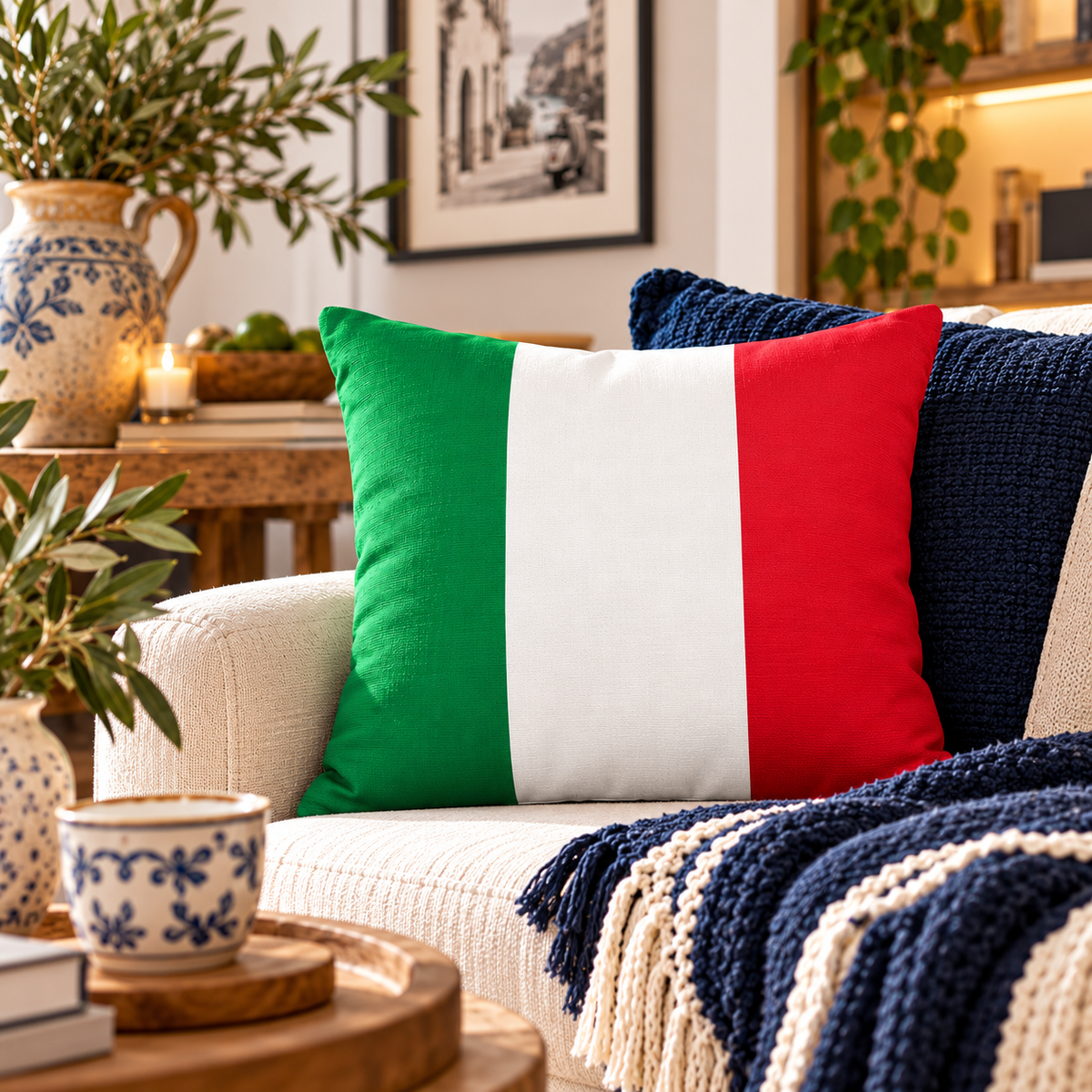 Italian Flag Pillow