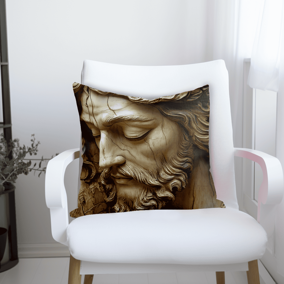 Jesus Pillow – Passion of Christ, Catholic Faith, Spiritual Home Decor, Ships from Fine Art America
