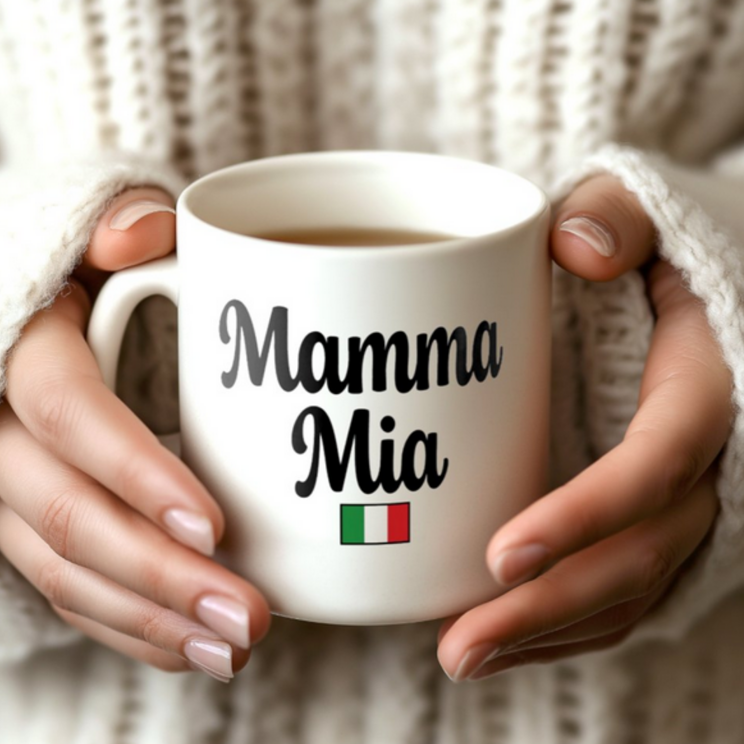 Mamma Mia Italian Flag Mug. Cute heritage gift for mom, gift for her, mother's day gift.