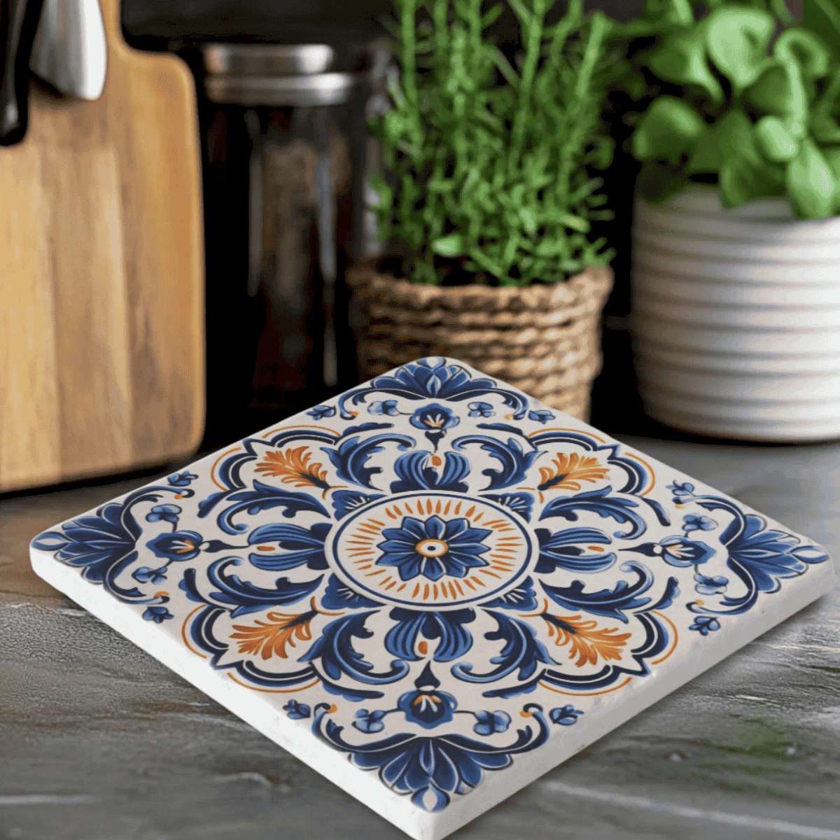 Mediterranean Pottery Style Trivet