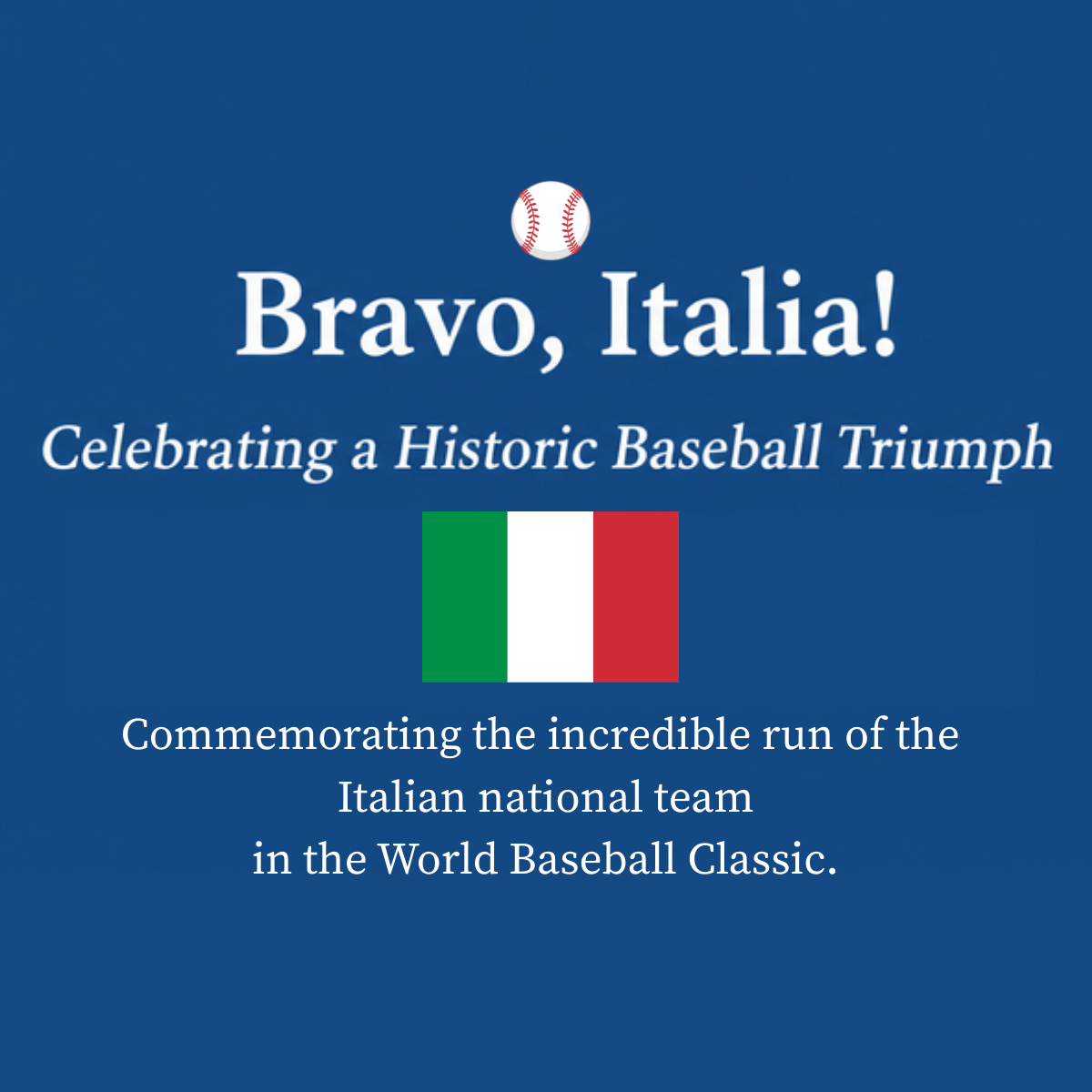 Italia Baseball Script Commemorative Collection – Vintage Italian Pride Apparel