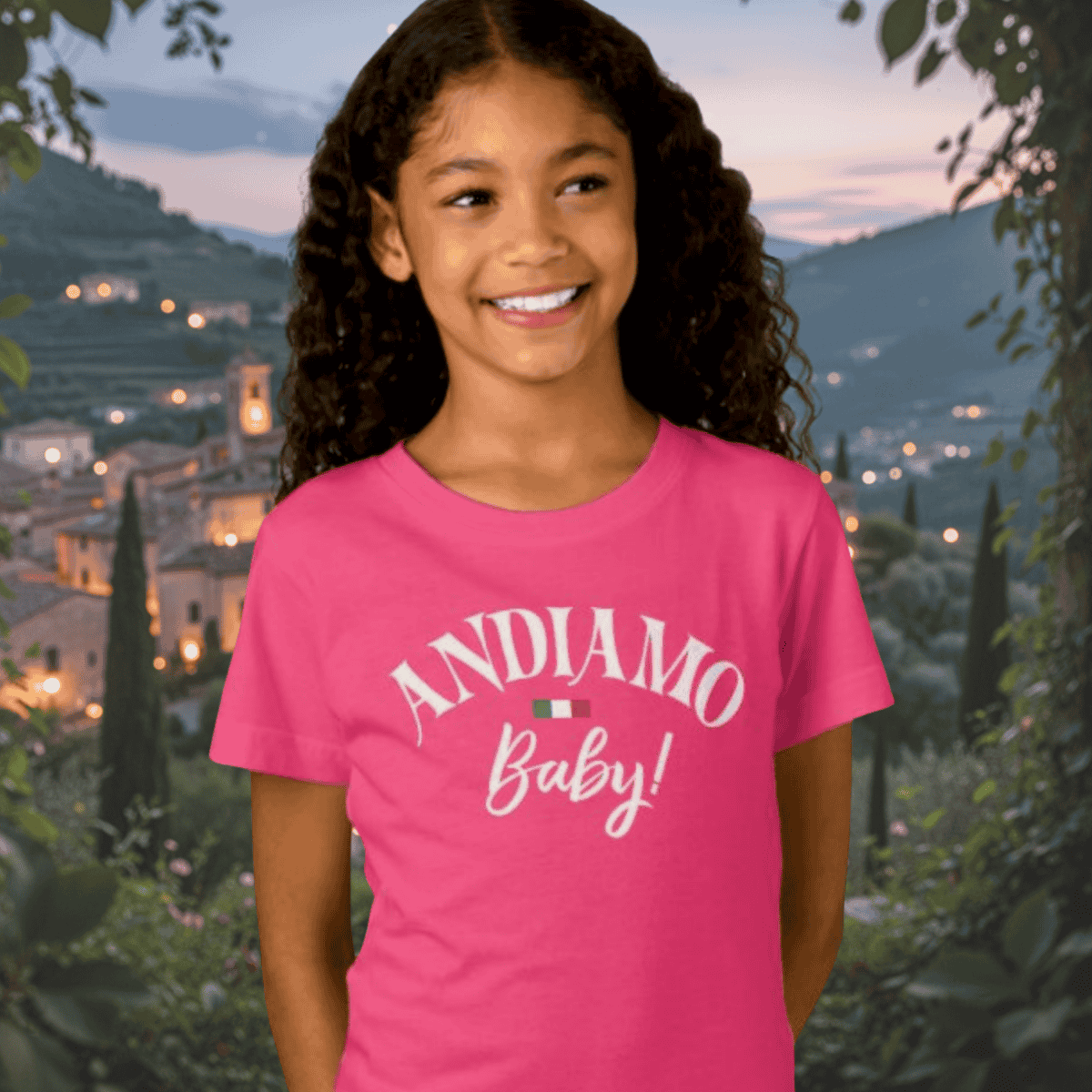 Andiam Baby! Kids T-shirt - Italian Sicilian Heritage gift for kids for travel lovers
