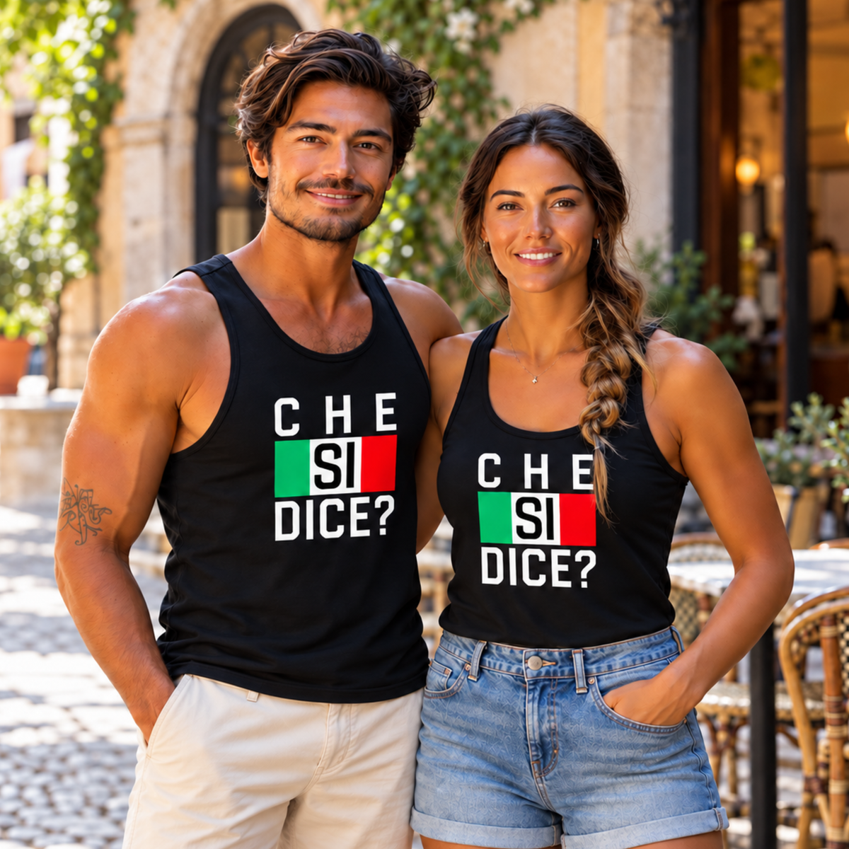 che si dice funny Italian heritage tank tops for men and women
