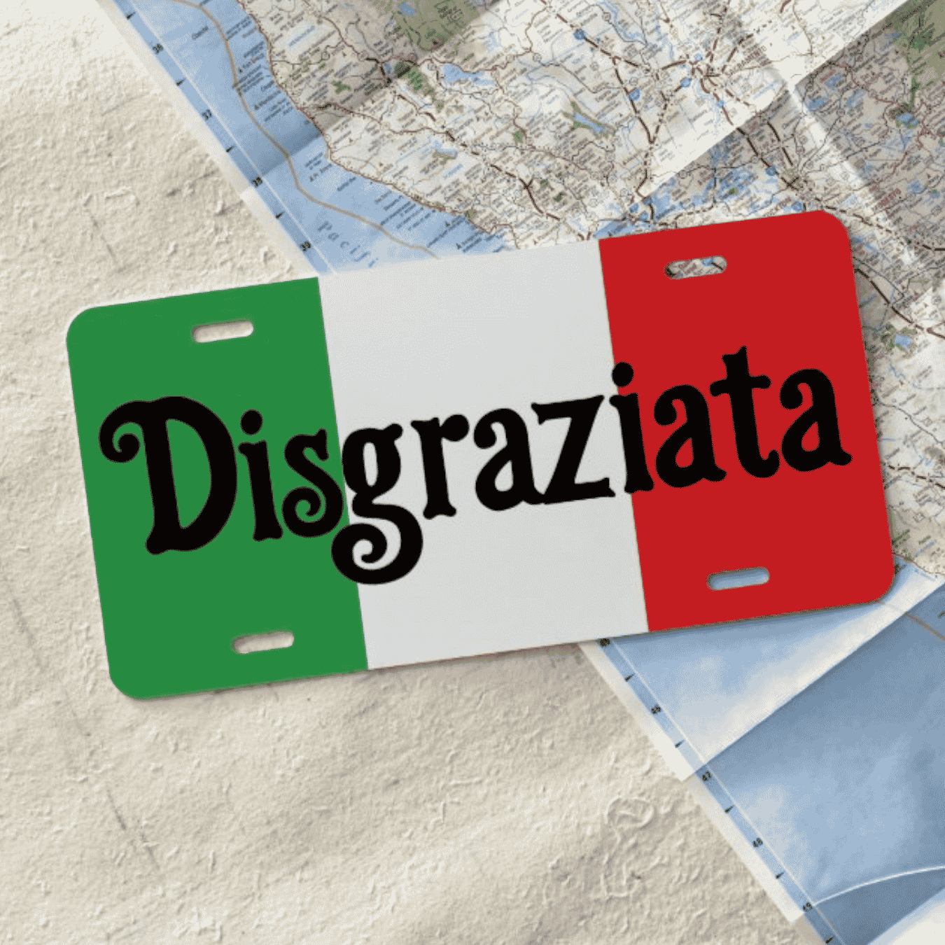 Disgraziata Funny Italian License Plate