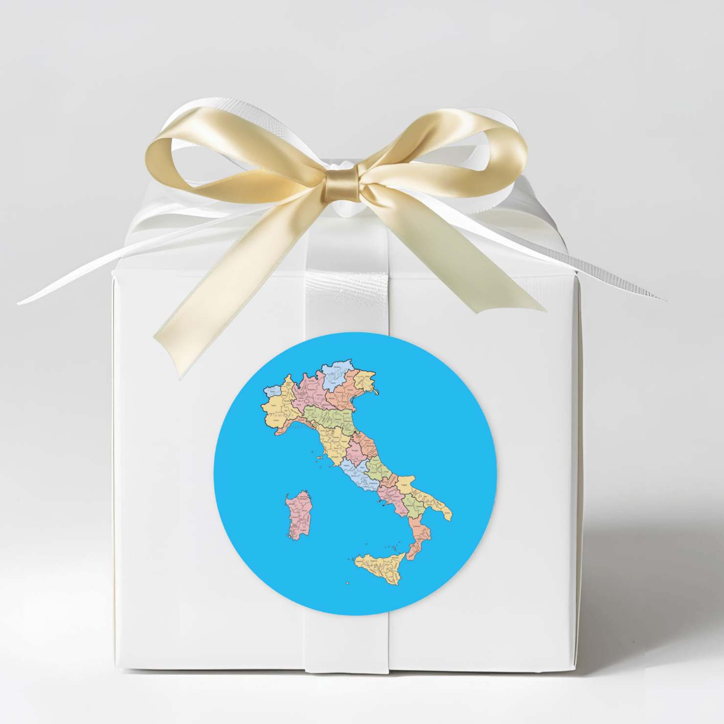 Map of Italy Blue Sticker