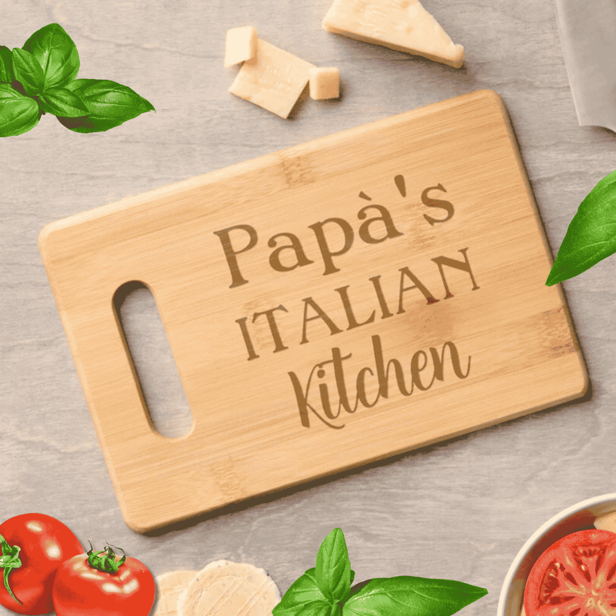 Papà's Italian or Sicilian Kitchen Engraved Cutting Board