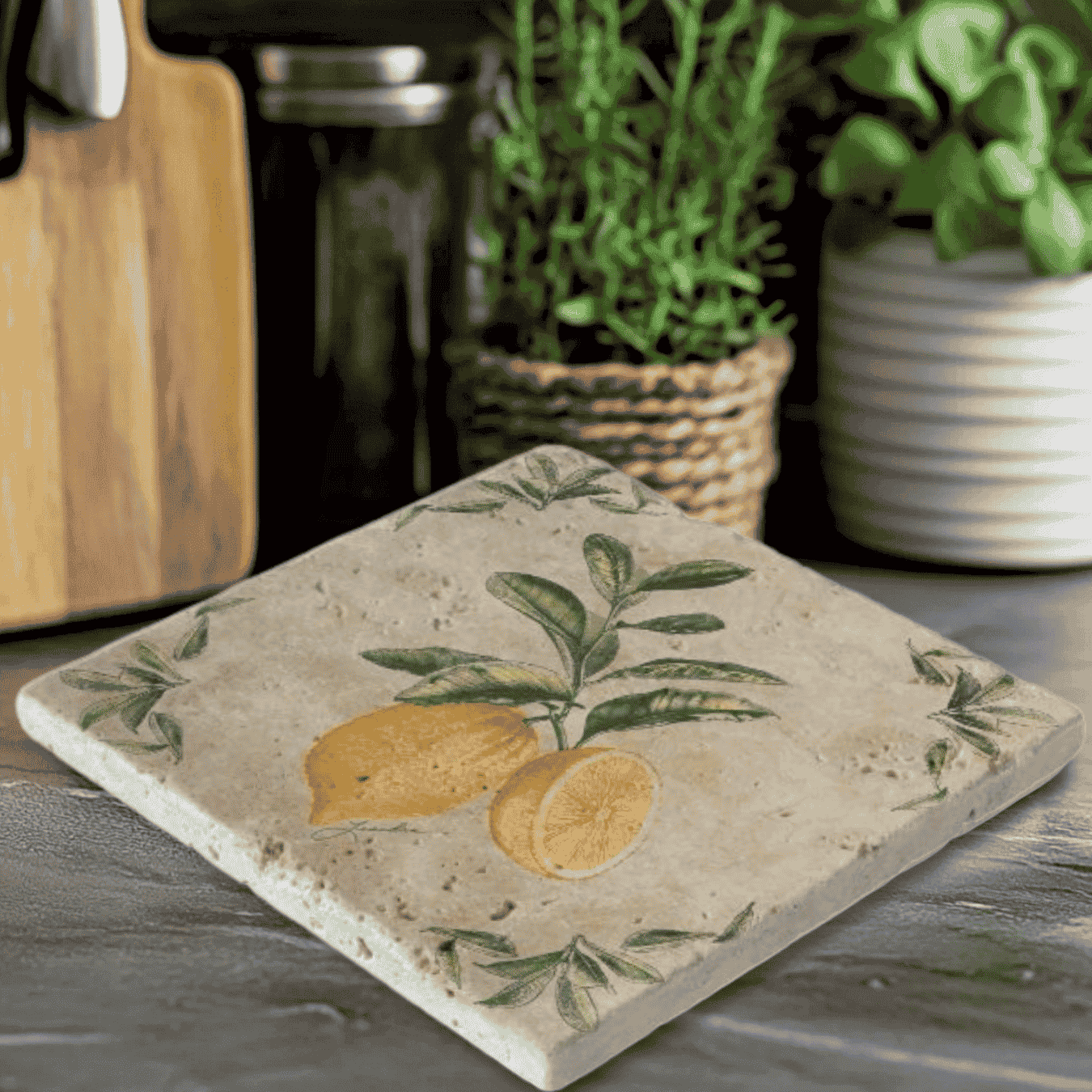 Vintage Rustic Lemons Trivet