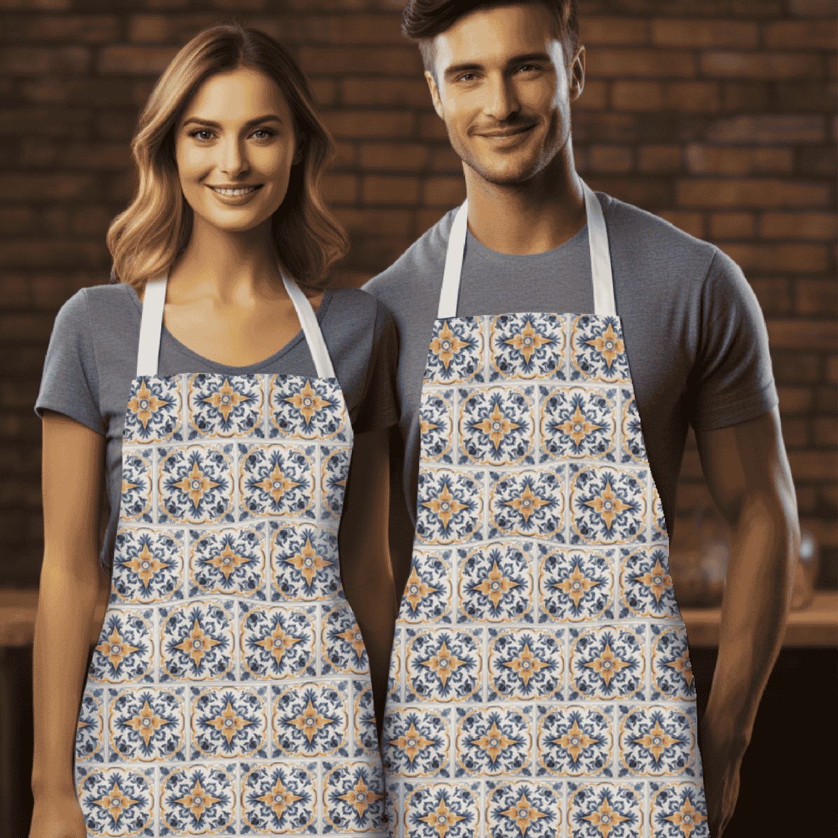 Sicilian Tiles Pattern Apron