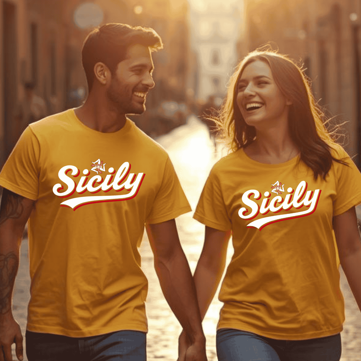 Sicily Vintage Baseball Script T-Shirt