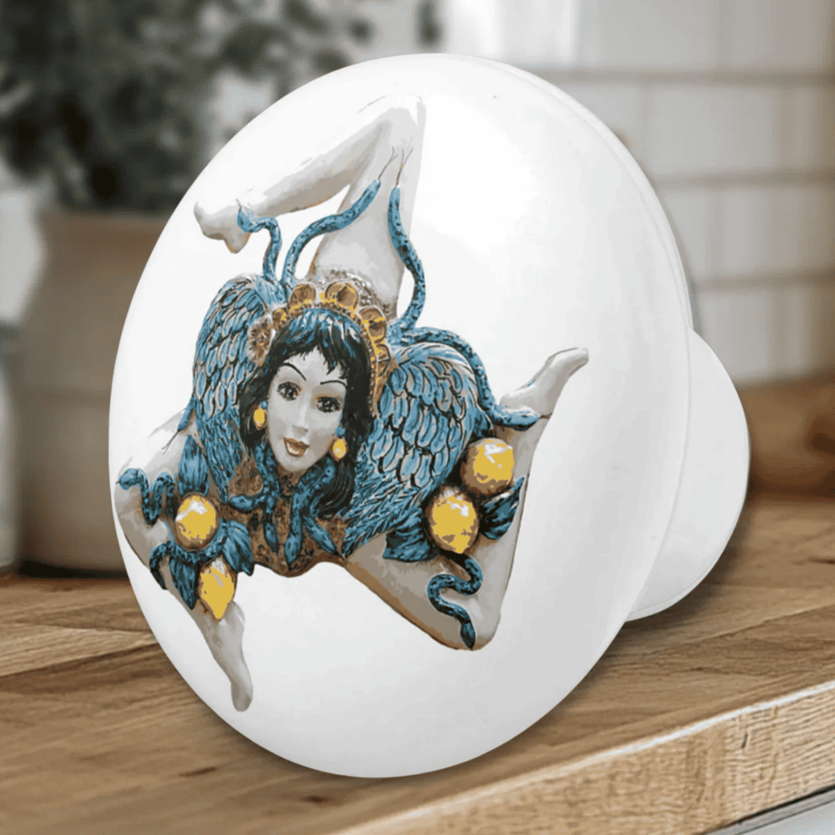 Trinacria Medusa Sicilian Knob
